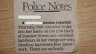 The Police Blotter at its Finest