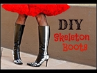 DIY Skeleton Boots and giveaway! (Mermaid tiara winner announced at end of video)
