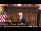 David Cook is Sworn-In as New Secretary of Senate