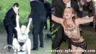 Topless Activists Crash Film Star's Party
