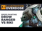 Drow Ranger vs Riki - Dota 2 (Speed Painting)